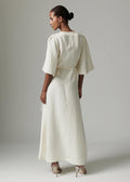 Camilla Contrast Linen Dress Jetstream