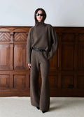 Serge Merino Pant Brown Melange