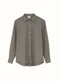 Sophie Wool Blend Shirt Grey Stripe