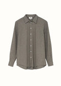Sophie Wool Blend Shirt Grey Stripe