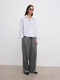 Cropped Shirt White Black