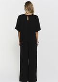 Leonie Satin Tee Black