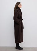 Relaxed Wool Coat Chocolate Brown