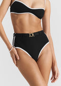 Ribbed Bikini Top Black Badetøy