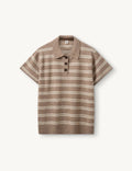 Como Dads Polo Beige Melange/ Cream Stripes