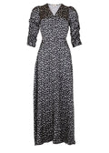 Jacquard Button-Down Dress Black Bliss