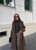 Caia Suede Coat Brown