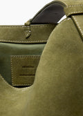 The Norma Tote Moss Green Suede