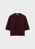 Madina Short Sleeve Knit Burgundy
