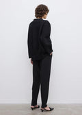 Long Wool Cardigan Black