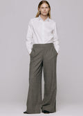 Mathilde Wool Blend Pant Grey Stripe
