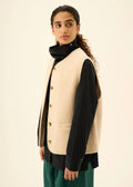 Cas Teddy Vest Ecru