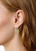 The Erin Earrings Green Serpentine & Silver