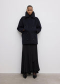 Wool Pea Coat Navy Blue