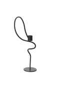 Valse Candle Holder High Black