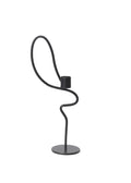 Valse Candle Holder High Black