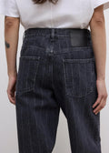 Baggy Fit Denim Black w/white pinstripe
