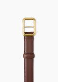 The Georgia Wide Belt Chocolate Brown & Gold