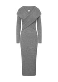 Amaya Knitted Dress Grey Melange