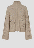 Crosette Knit Cardigan Beige