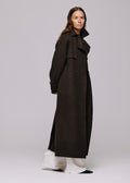 Thale Wool Coat Dark Brown