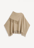 Turtma Wool Poncho Grey Brown Melange