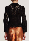 Lace Velvet Shirt Black