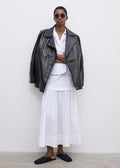 Cropped Asymmetric Shirt White