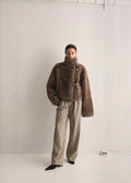 Hawk Shearling Jacket Taupe
