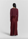 Tyne Satin Maxi Skirt Cranberry Juice