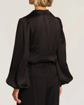 Satin Shirt Black