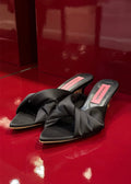 Alia Satin Heel Black