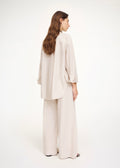 Cabello Wide-Leg Trousers Old Beige Thin Stripe