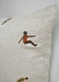 Surfers Embroidered Cushion Cover