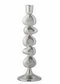 Metina Candle Holder Silver Aluminum