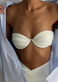 Billow Bikini Top Creme White Badetøy