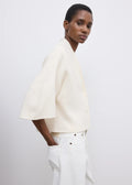 Short Wool Cardigan Off White
