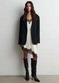 Lacia Contrast Mini Dress Cream & Black