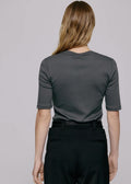 Marianne Rib Tee Volcanish