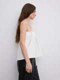 Rouched Tube Top White