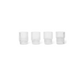 Ripple Glass Clear 4-Pakning