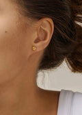 Organic Clover Studs Mini Gold