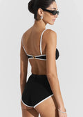 Ribbed Bikini Top Black Badetøy