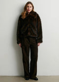 Zonie Suede Jeans Chocolate Brown