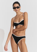 Ribbed Bikini Bottom Black Badetøy