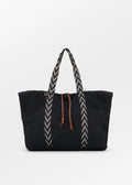 Paper Straw Phoebe Bag Black