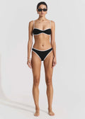 Ribbed Bikini Bottom Black Badetøy