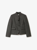 Short Curved Jacket Charcoal Grey