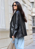Neoma Leather Coat Black