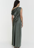Vanessa Satin Dress Agave Green
